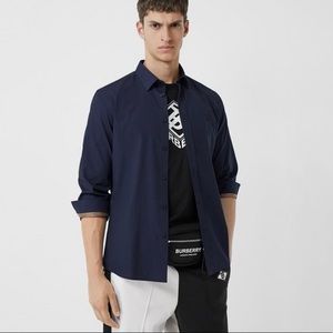 Buberry Monogram Motif Longsleeve Navy Blue NWT